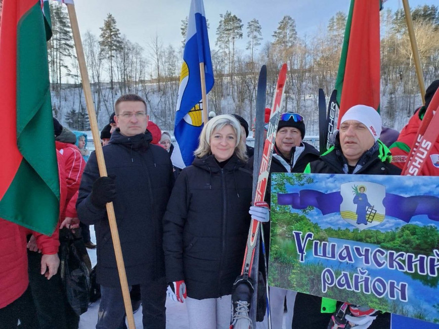 Команда Ушачского района приняла участие в областном спортивно-художественном празднике «Витебская лыжня-2026»