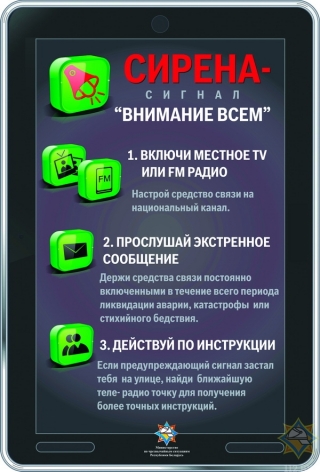 Порядок действий при получении сигнала «Внимание всем!»