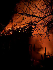 Пожар бани в г.п.Ушачи