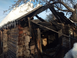 В Ушачском районе произошёл пожар надворной постройки